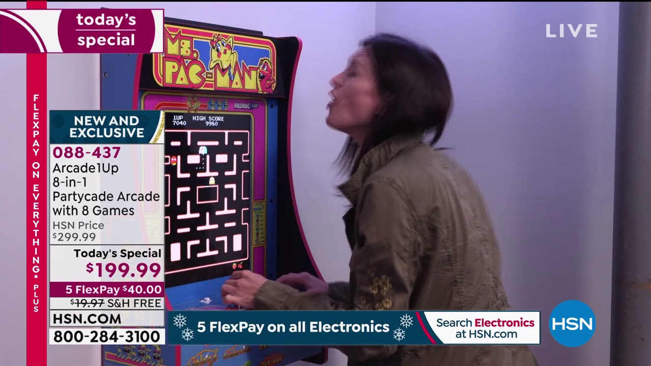Arcade1Up 8in1 Ms. PacMan Partycade Arcade with 8 Games