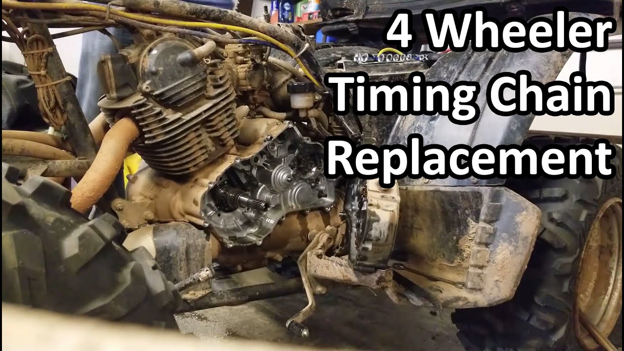 4 Wheeler timing chain replacement without removing the head \\ Yamaha Wolverine 350