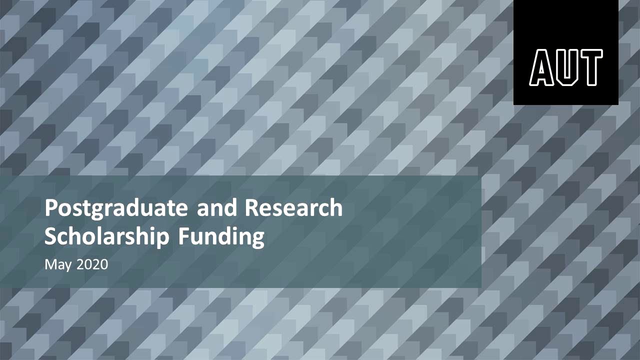 Postgraduate and Research Scholarship Funding