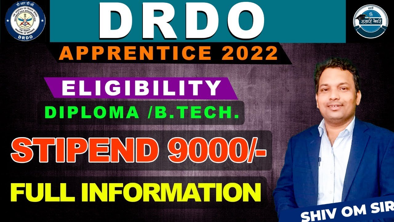 DRDO Apprentice recruitment 2022 | Diploma/B.Tech Eligible | Full Information