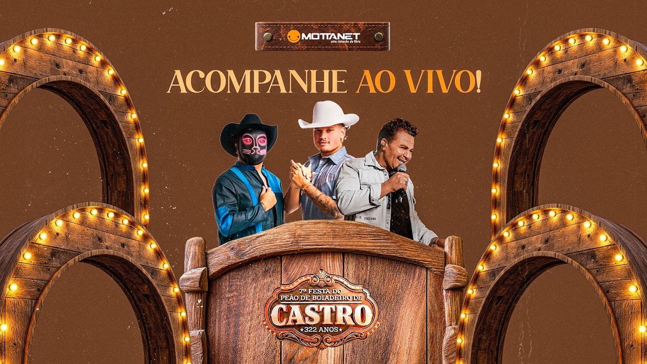 Mottanet Ao Vivo: Festa do Peão Castro 2026| Montaria em touros Show com Eduardo Costa e CountryBeat
