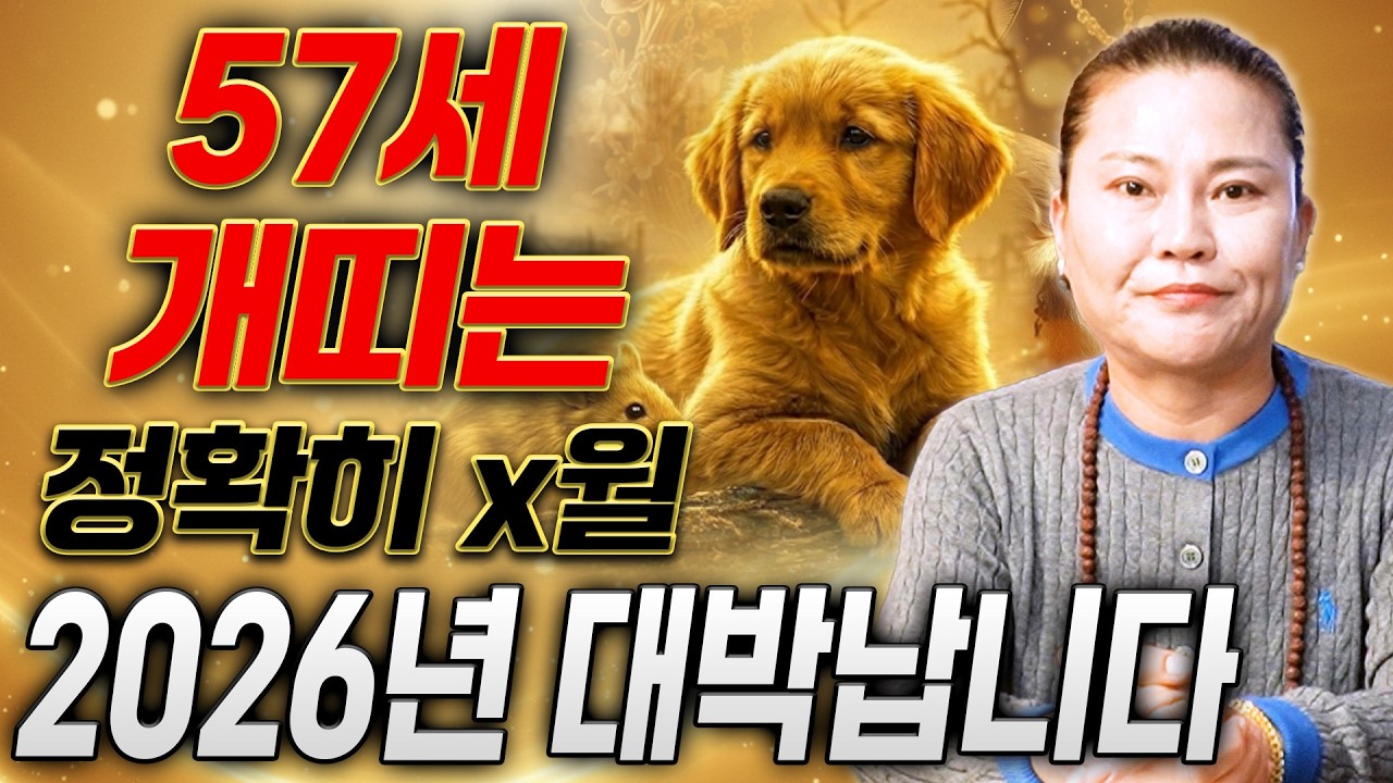 [2026년 1970년생 57세 개띠운세] 내가 70년생 개띠라면 올해 X월에 초대박납니다! 수백억 돈벼락 맞고 인생 역전하는 70년생 57세 개띠의 운명과 병오년 신년운세!