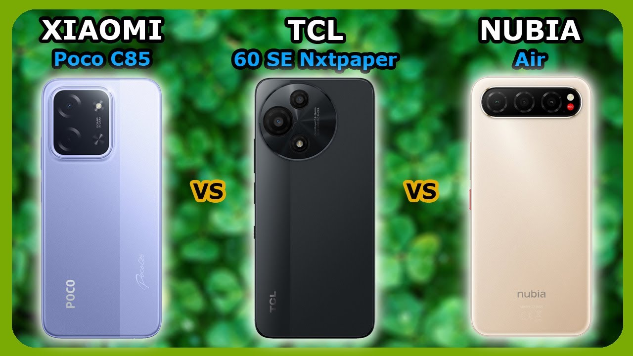 XIAOMI Poco C85 - vs - TCL 60 SE Nxtpaper - vs - NUBIA Air (PL / ENG)
