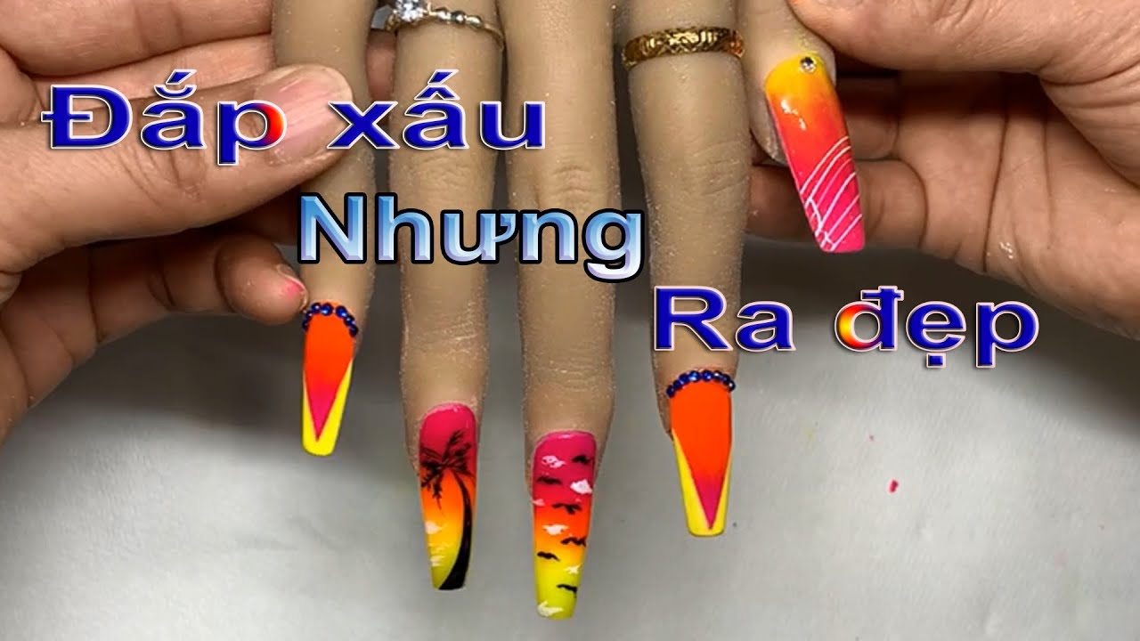 Acrylic Ombre And Summer Design | Bạn Đắp Bột Chưa Đẹp , Đây Là Cách Khắc Phục.