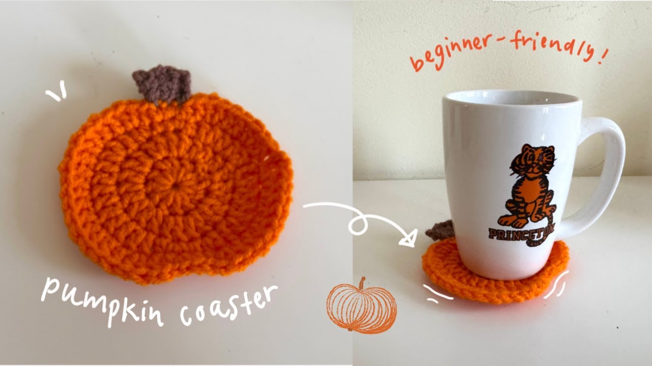 Подставка под стакан из тыквы, связанная крючком 🎃༄˖&deg;.🍂 | руководство для начинающих