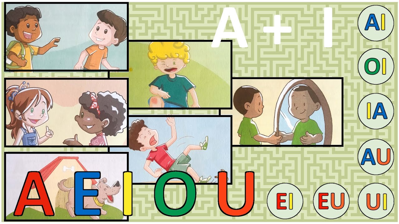 Atividade com palavras formadas pelas vogais | A - E - I - O - U