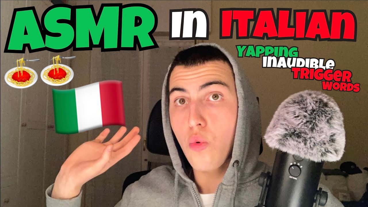 ASMR In Italian 🇮🇹🍝 || yapping / rambling, inaudible reading and Italian trigger words