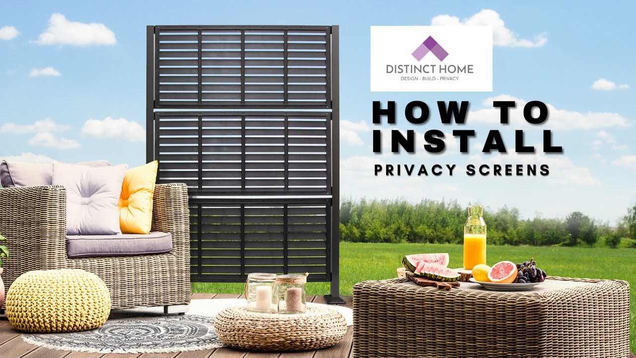 Distinct Home Privacy Screen - Installation with Post and Panels