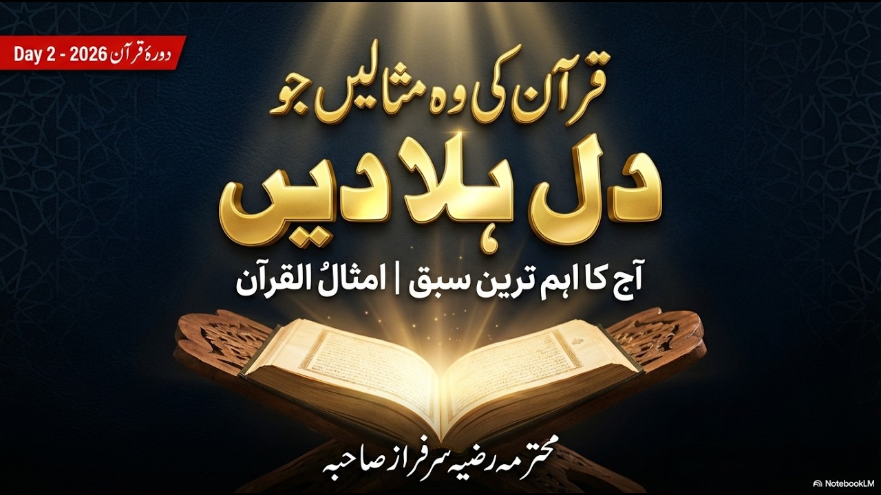 امثالُ القرآن کیا ہیں؟ | Day 2 | دورۂ قرآن 2026 | محترمہ رضیہ سرفراز صاحبہ | Live Quran Class