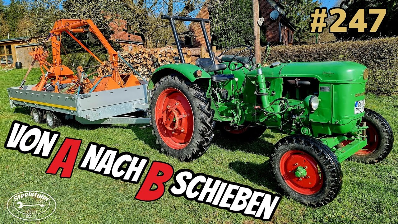 Gefahr !! Anhänger an der Ackerschiene K50 | Hof wieder voll | Atlas Bagger - Deutz D30 | #vlog  247