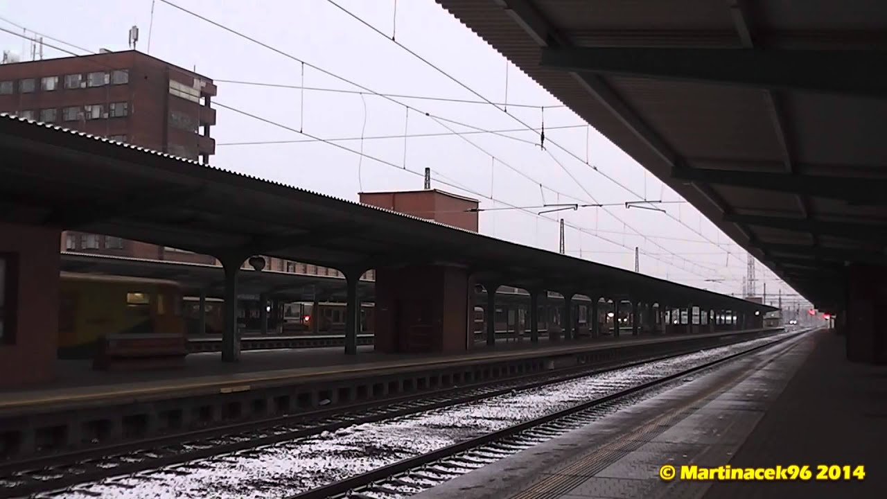 LEDOVÁ KALAMITA: motorové vlaky + hlášení - Pardubice - 2.12.2014