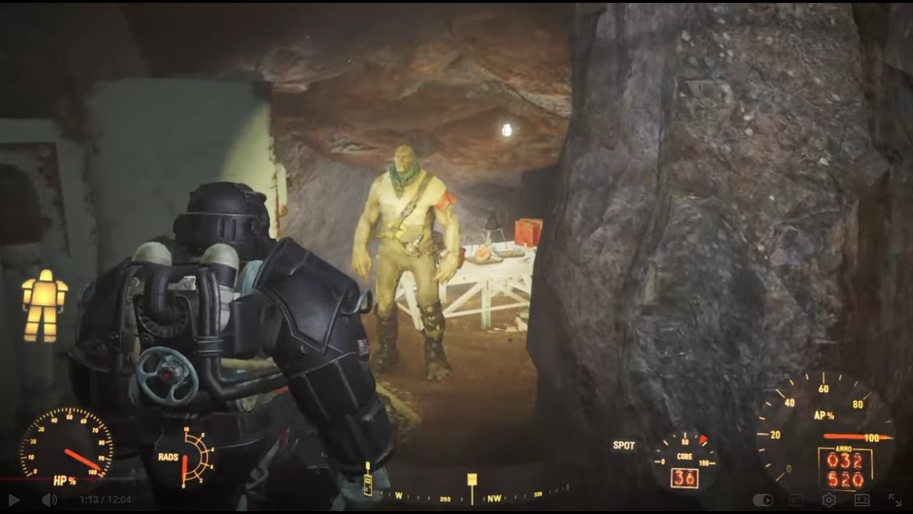 Fallout 4 Meeting Virgil at the Rocky Cave in the Glowing Sea