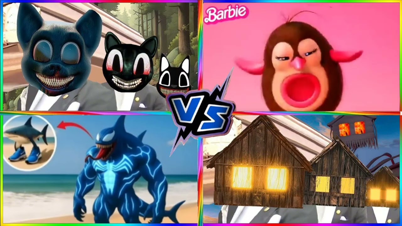 Tiles hop 🆚 Cotton Cat🐱⚫ 🆚 Head House🏠 🆚 Brainrad Barbie 🆚 Brainrad Venom💀💧💀 🆚