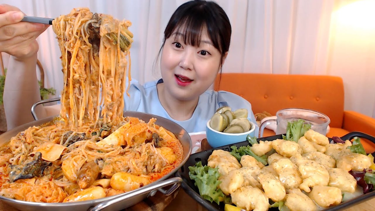 매콤 얼얼한 소림마라 로제마라샹궈 달콤한 크림새우 먹방 Rose Mara X iangguo Cream Shrimp Mukbang Eatingsound