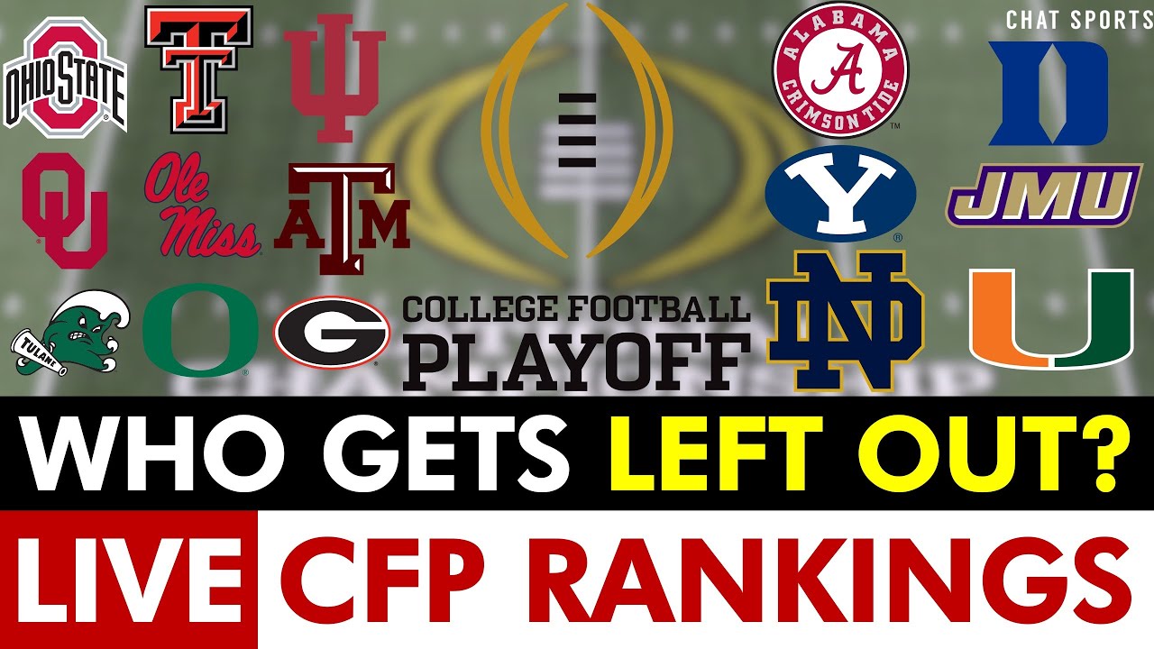 College Football Playoff Top 25 Rankings 2025 LIVE - FINAL CFP Bracket REVEALED
