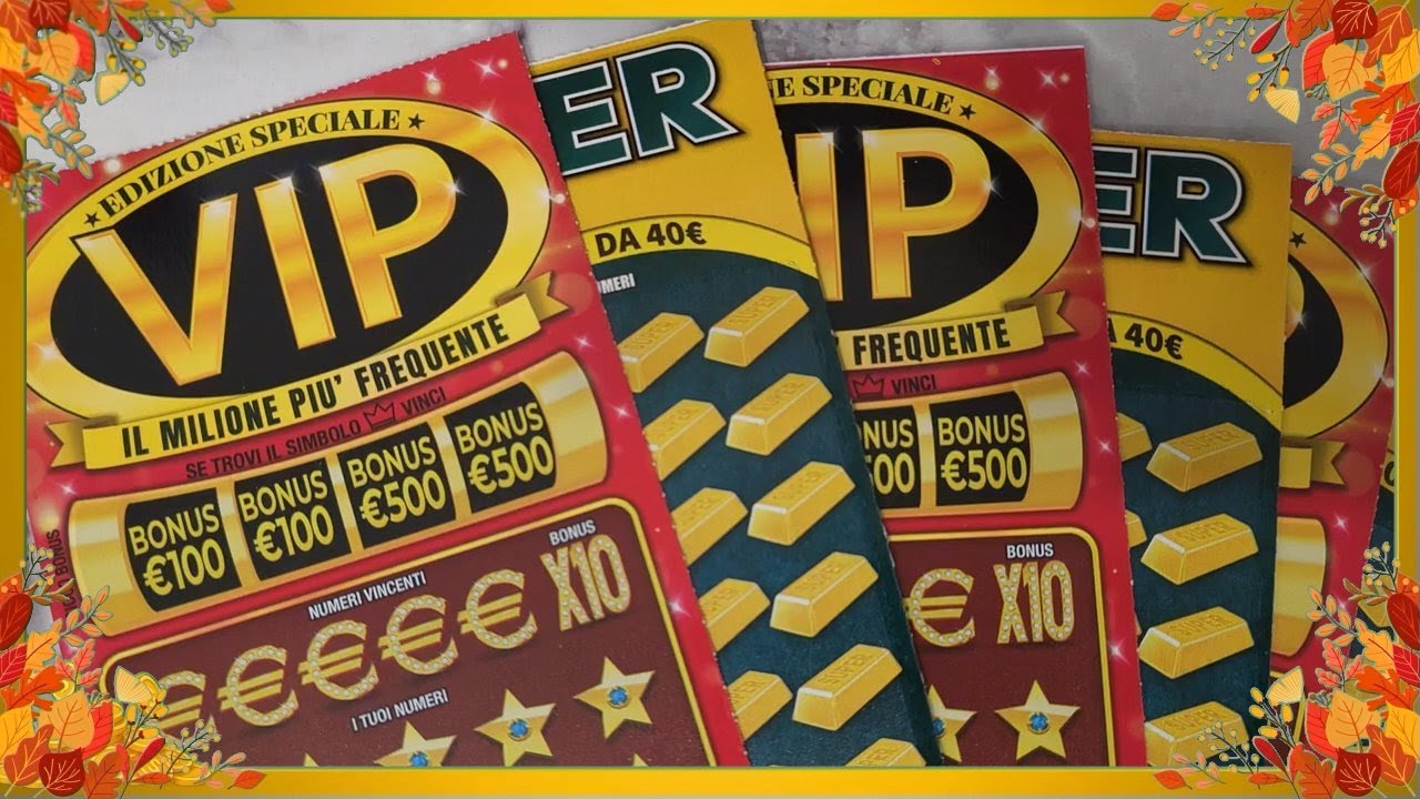 Gratta e Vinci VIP e Super Gold tutti pacchi 4 su 10