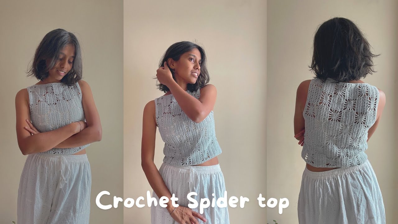 Crochet Spider top tutorial- beginner friendly