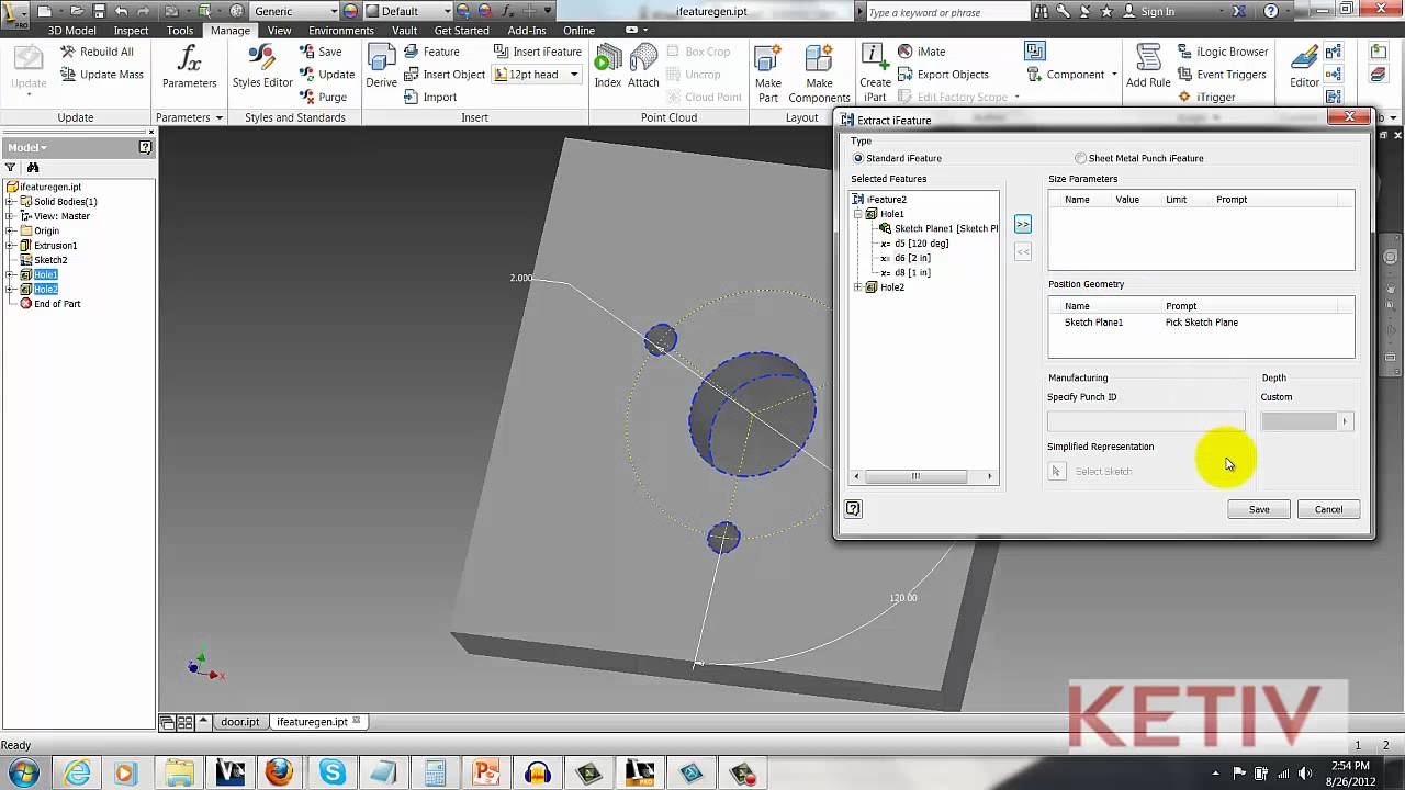 Использование iFeatures в Autodesk Inventor — Часть 1