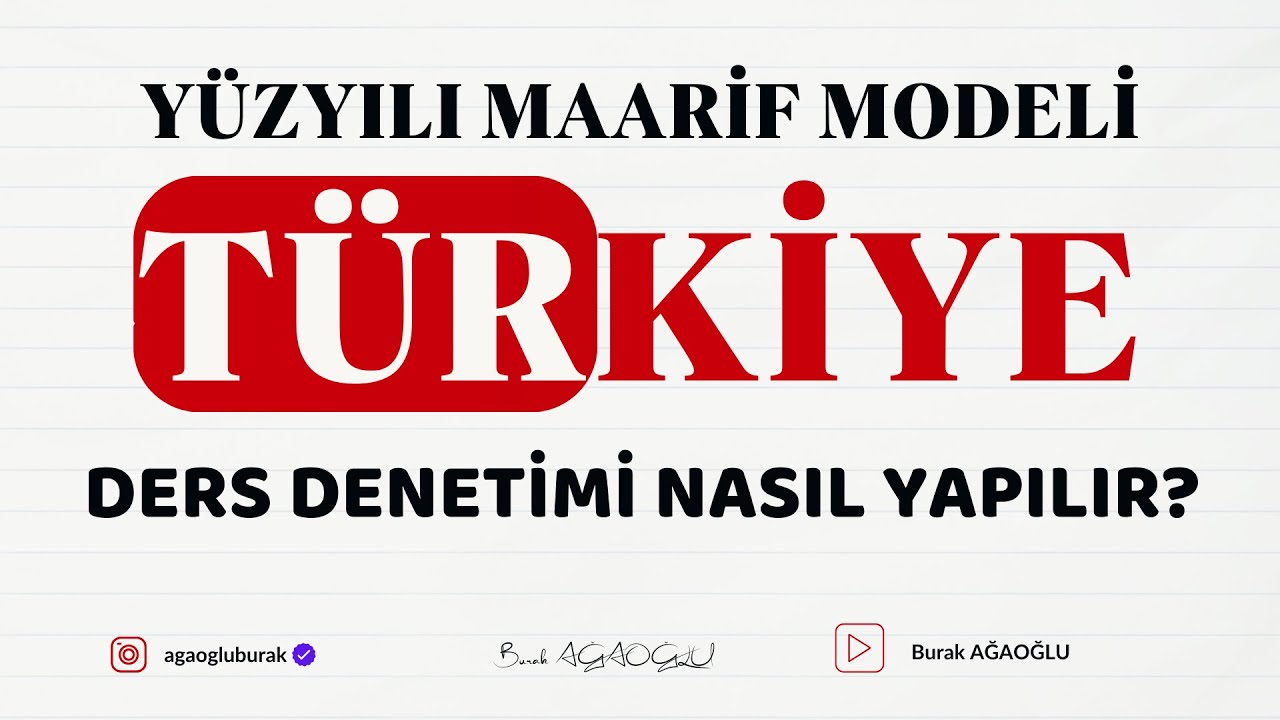 MAARİF MODELE UYGUN DERS DENETİMİ NASIL YAPILIR? ÖĞRETMENLER VE OKUL YÖNETİCİLERİ...