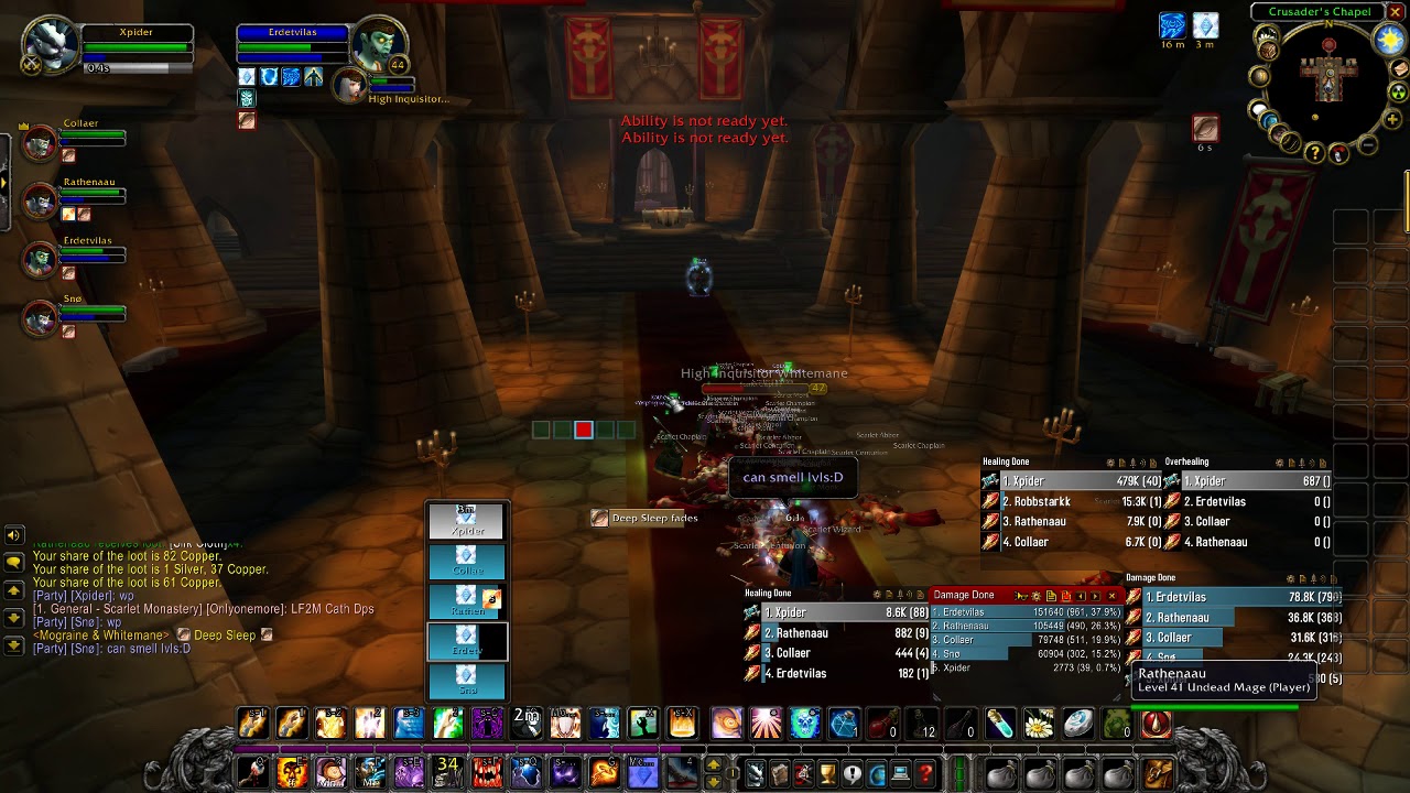 BEST SPELLCLEAVE PULL EVER - WoW Classic: SM Cathedral 4 Mages 1 Priest