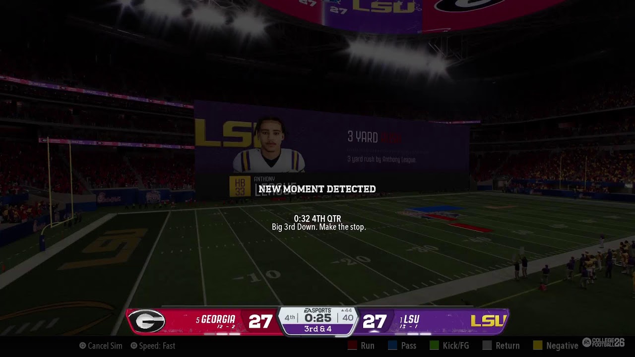 College football 26 coaching journey begins OC at Georgia Yr 4