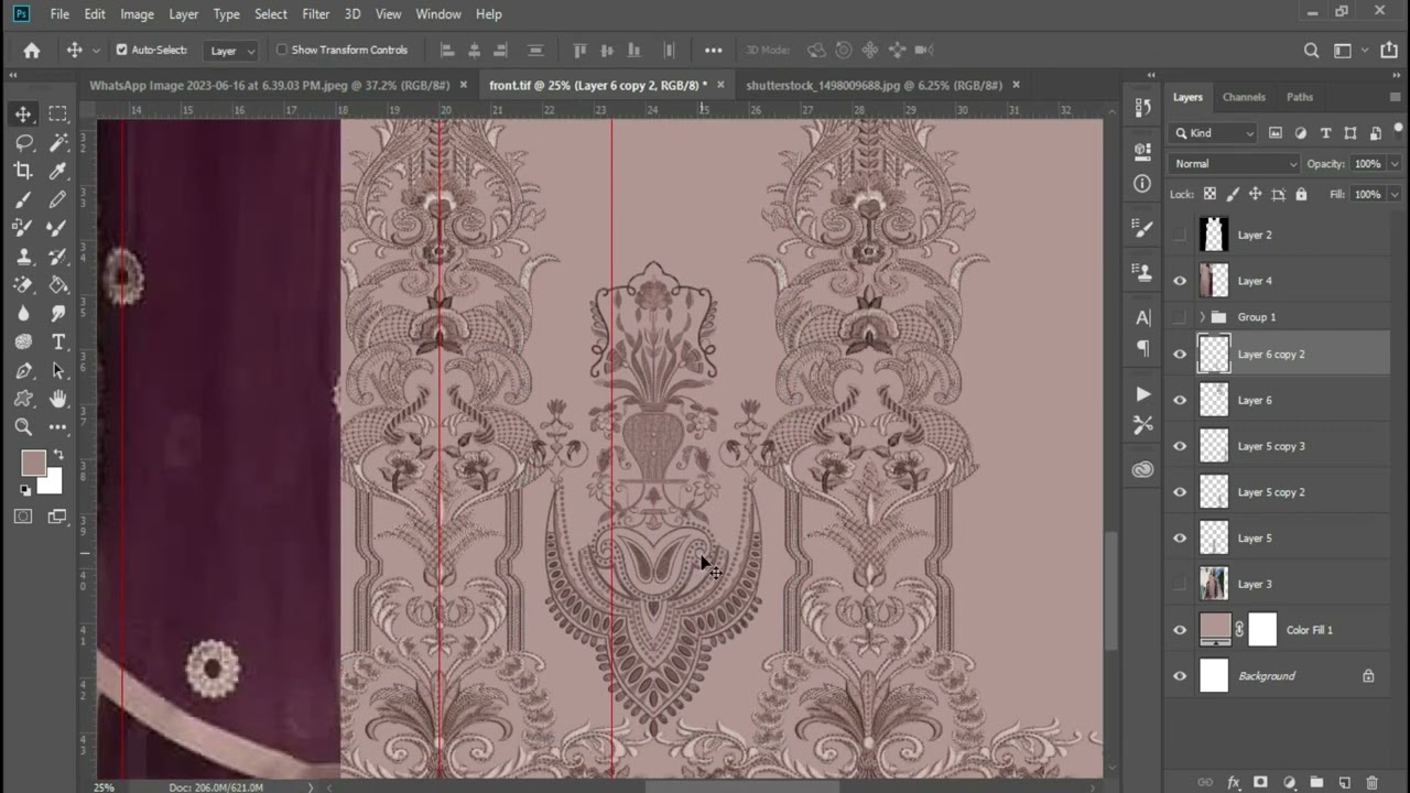How To Make Replica Design in Photoshop For Textile Digital Print Designing - Part 1_ in HINDI