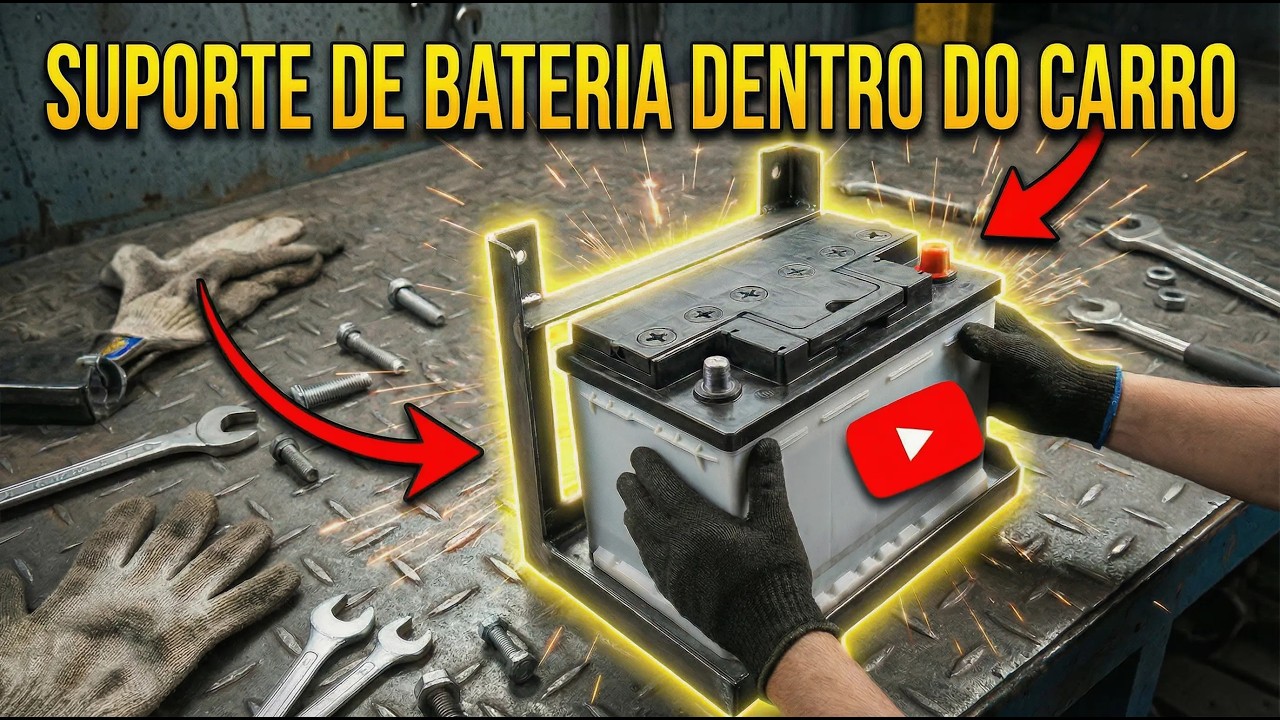 SUPORTE DE BATERIA DENTRO DO CARRO FIAT 147 MOTOR FIRE