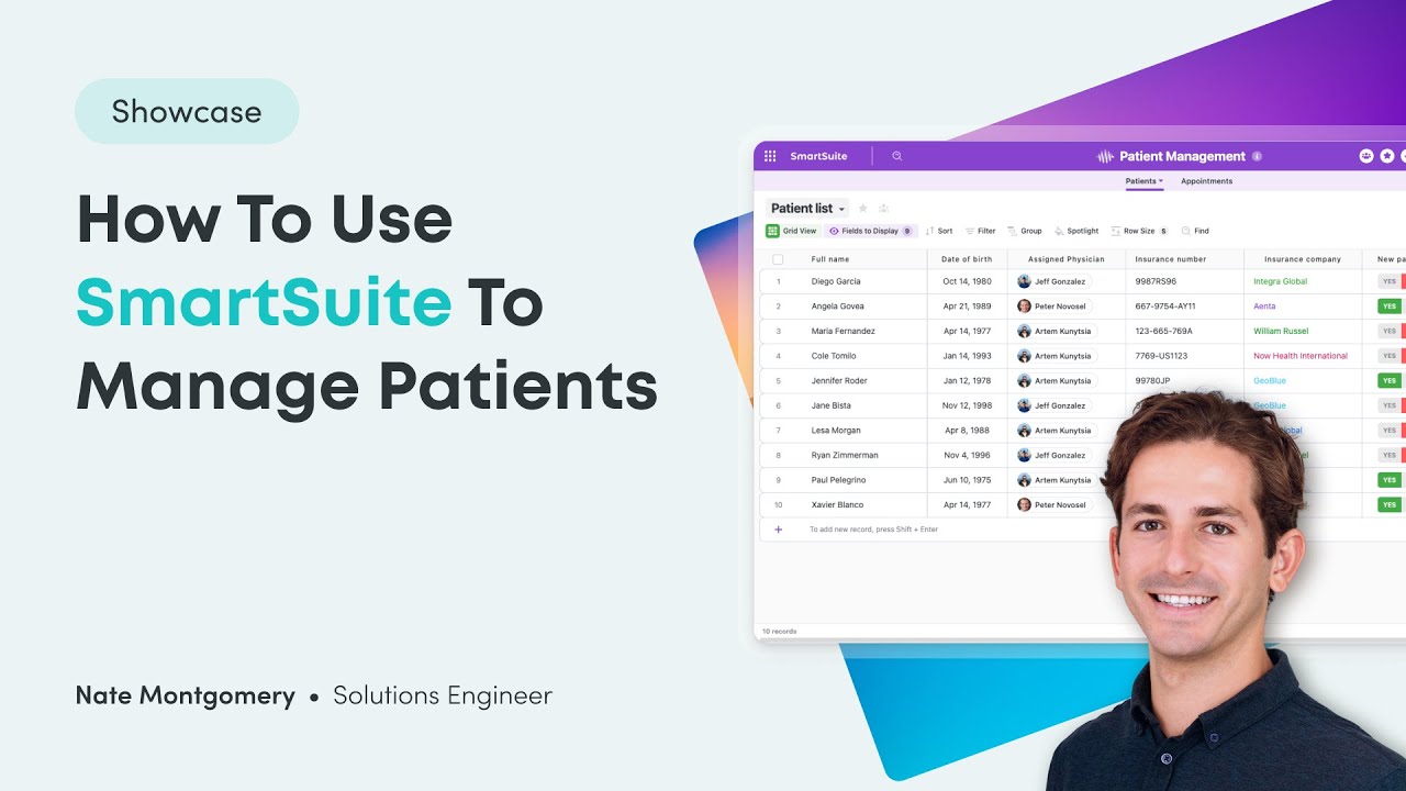 SmartSuite Showcase: How to Use SmartSuite to Manage Patients and Improve Customer Experience