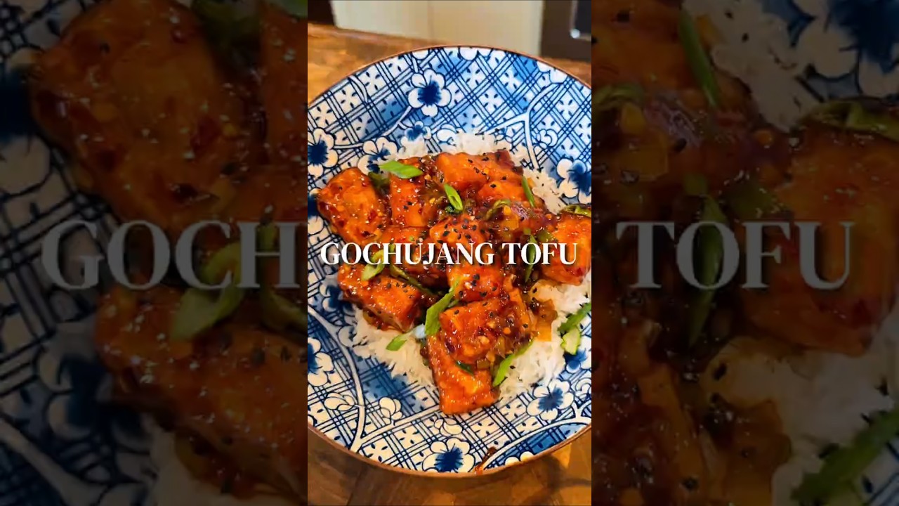 GOCHUJANG TOFU 🔥 because tofu doesn't have to be boring! #gochujang #tofu #vegan #recipe #koreanfood