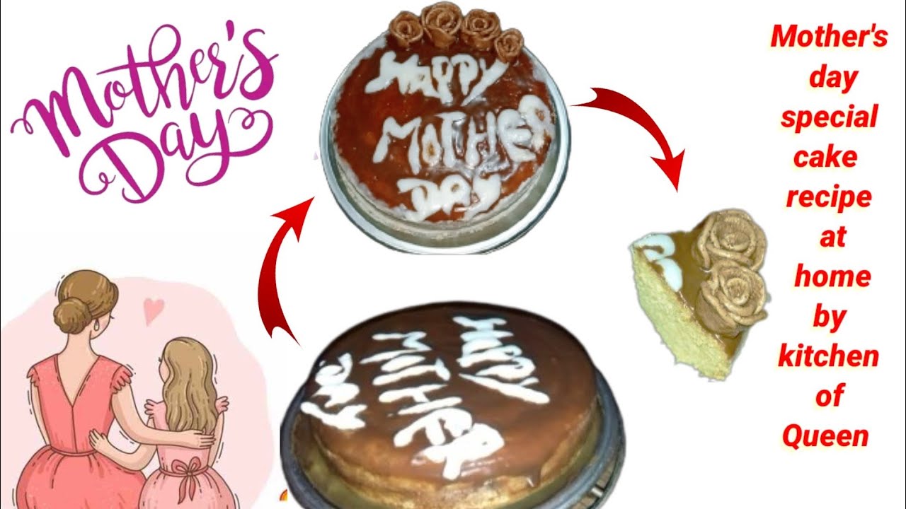 Mother's day special cake recipe at home by Kitchen of Queen || Mother's day special || Suji ka cake