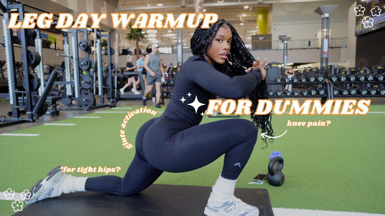 *quick LEG WARMUPs for BEGINNERS | in-depth explanation, knee strengthening,  hip + glute activation