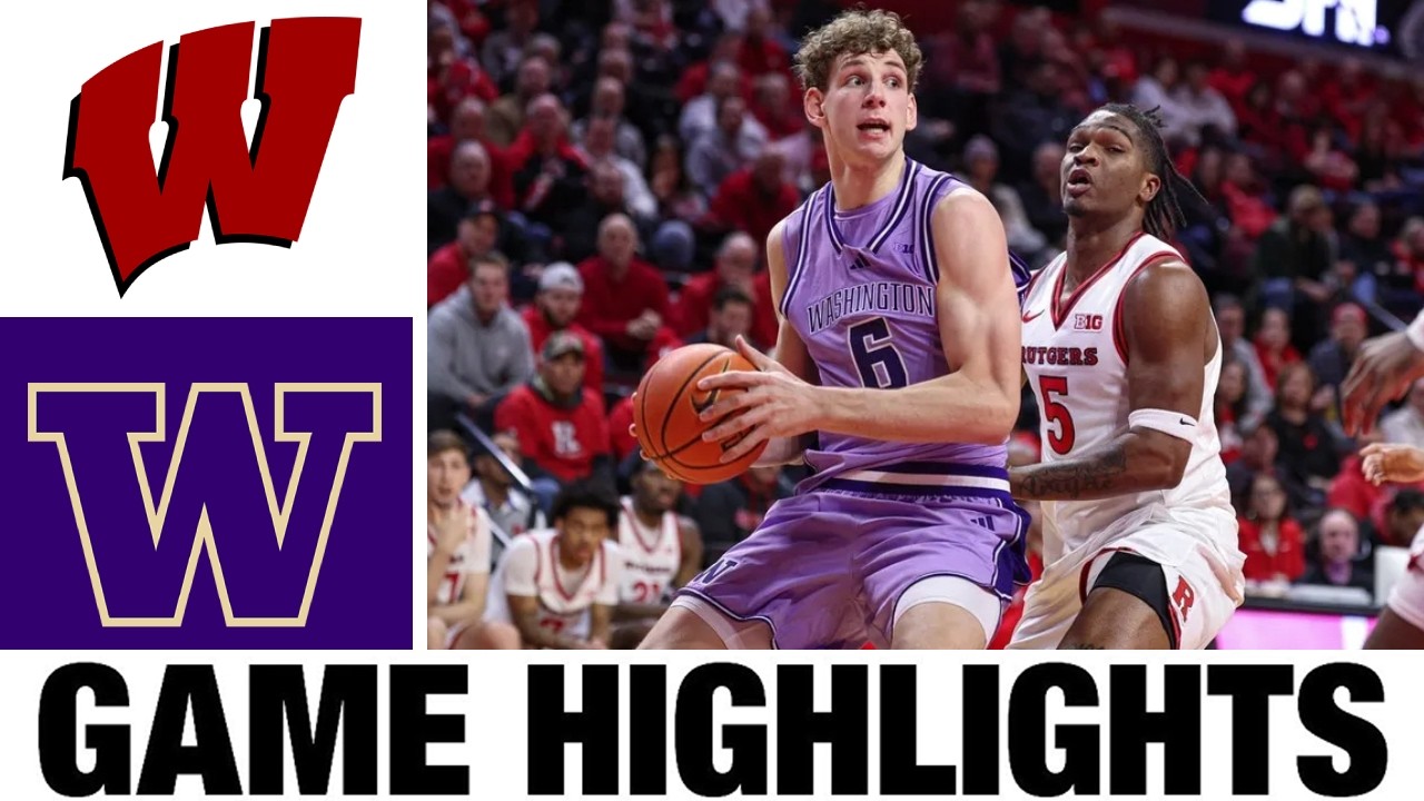 Wisconsin vs Washington Highlights | Men's Basketball | College Basketball 2026