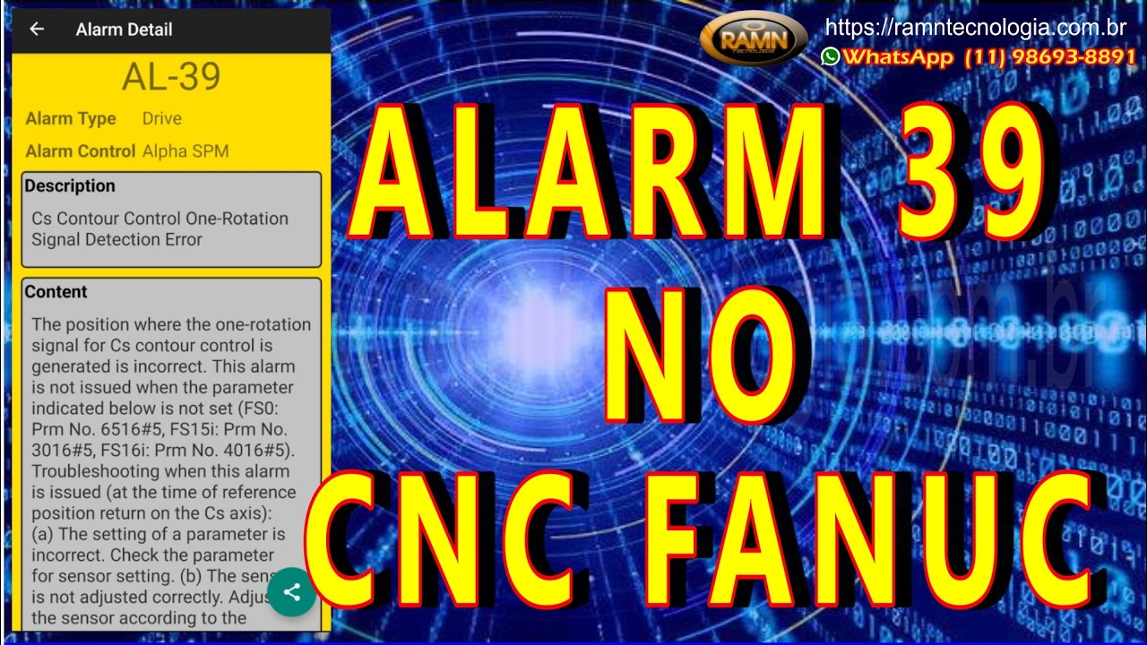 Alarm Code 39 no CNC FANUC