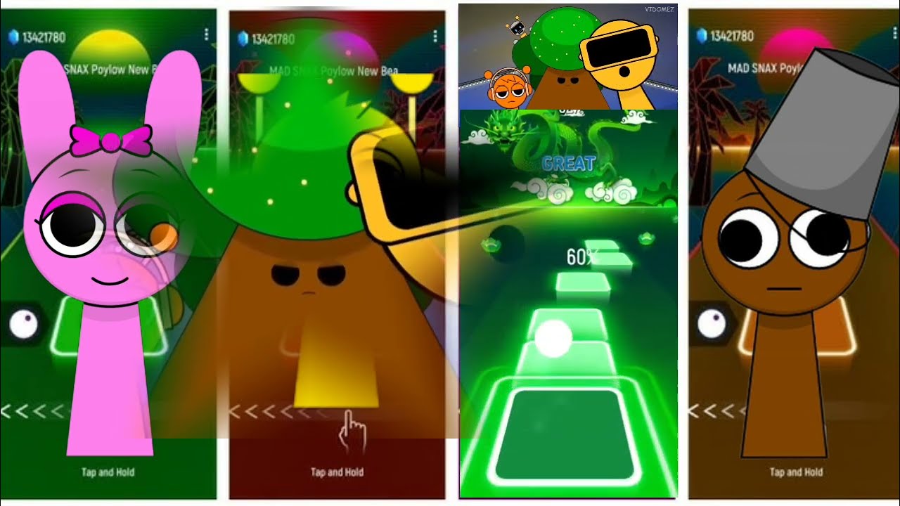 📹 SPRUNKI Incredibox - Coffin Dance Song Tiles hop EDM RUSH  please like and subscribe 🙏