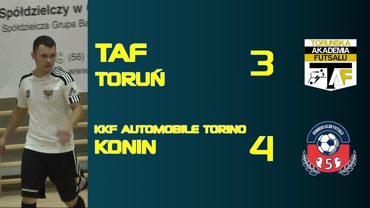 TAF Toruń 3 - 4 KKF Automobile Torino Konin | 1 Polska Liga Futsalu | Skrót #futsal #bramki #skrót