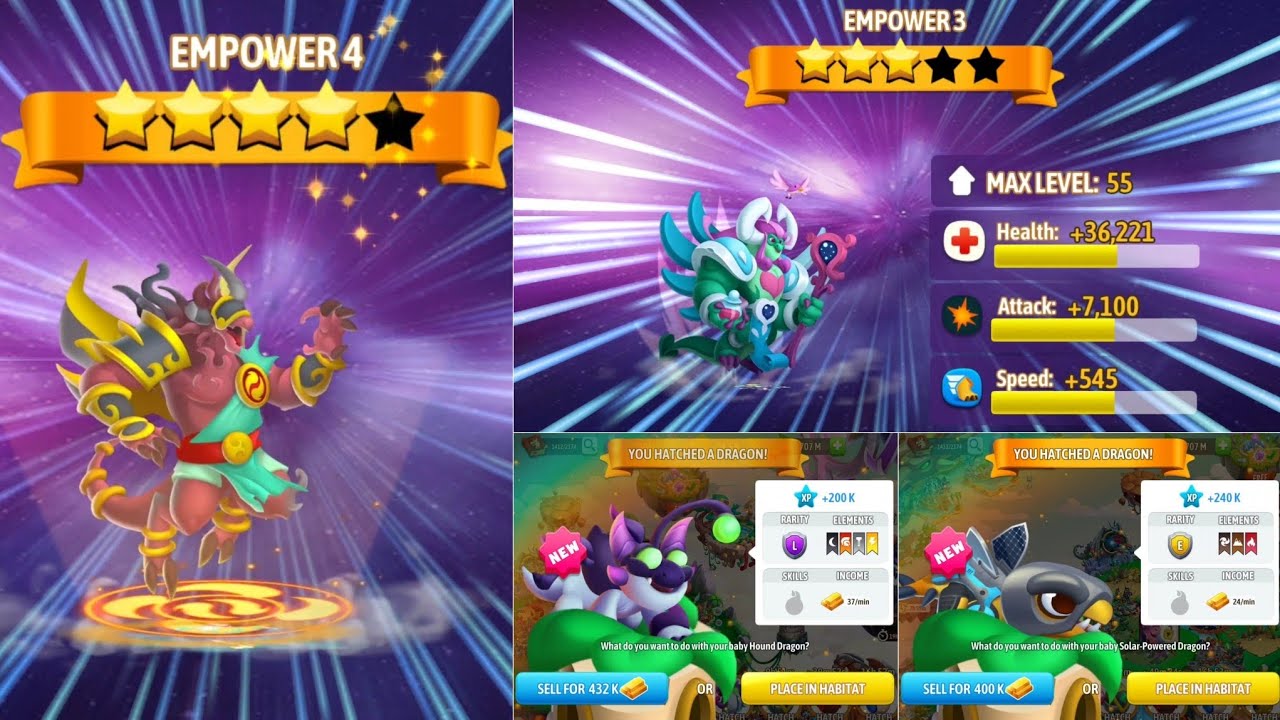 #939. Dragon city | Empower 4 - Fragmented Karma | Empower 3 - High Valentinus Dragon.