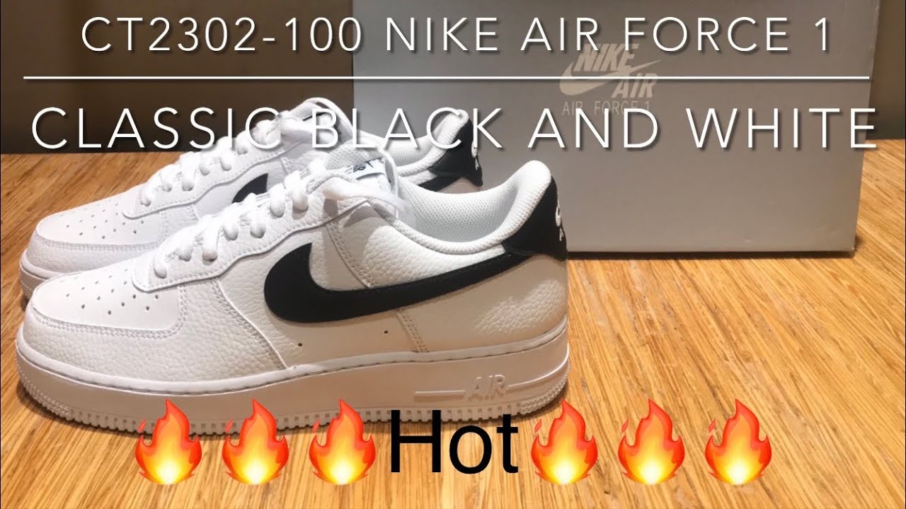 Nike Air force 1 &ldquo;07&rdquo; (CT2302-100) Classic White/Black on feet.
