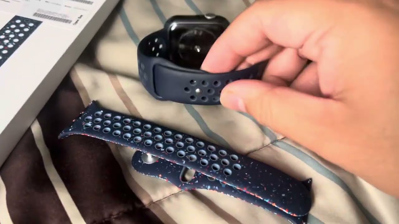 Vlog: Bought an Apple Watch Blue Ribbon Nike Sport Band Open Box Excellent condition at Best Buy