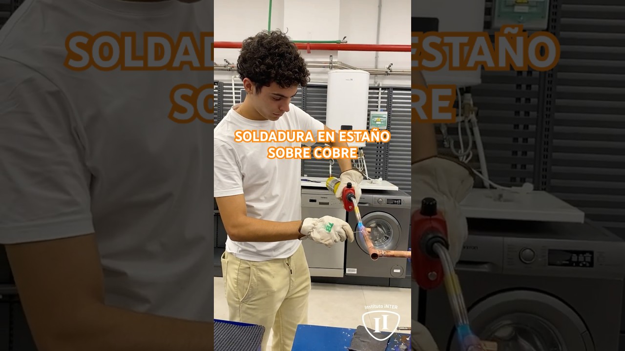 Soldadura en esta&ntilde;o sobre cobre 🔩🔥 #soldadura #cobre  #formacionprofesional
