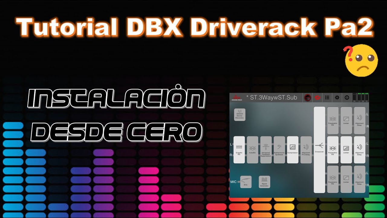 Tutorial castellano DBX Driverack Pa2  4/4 instalaci&oacute;n desde cero espa&ntilde;ol