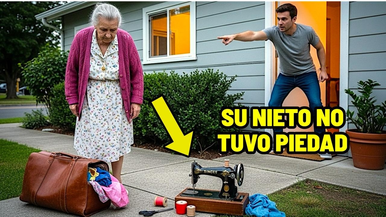 Su propio nieto no tuvo piedad la echó de casa y tiró su máquina a la calle sin saber lo que pasaría