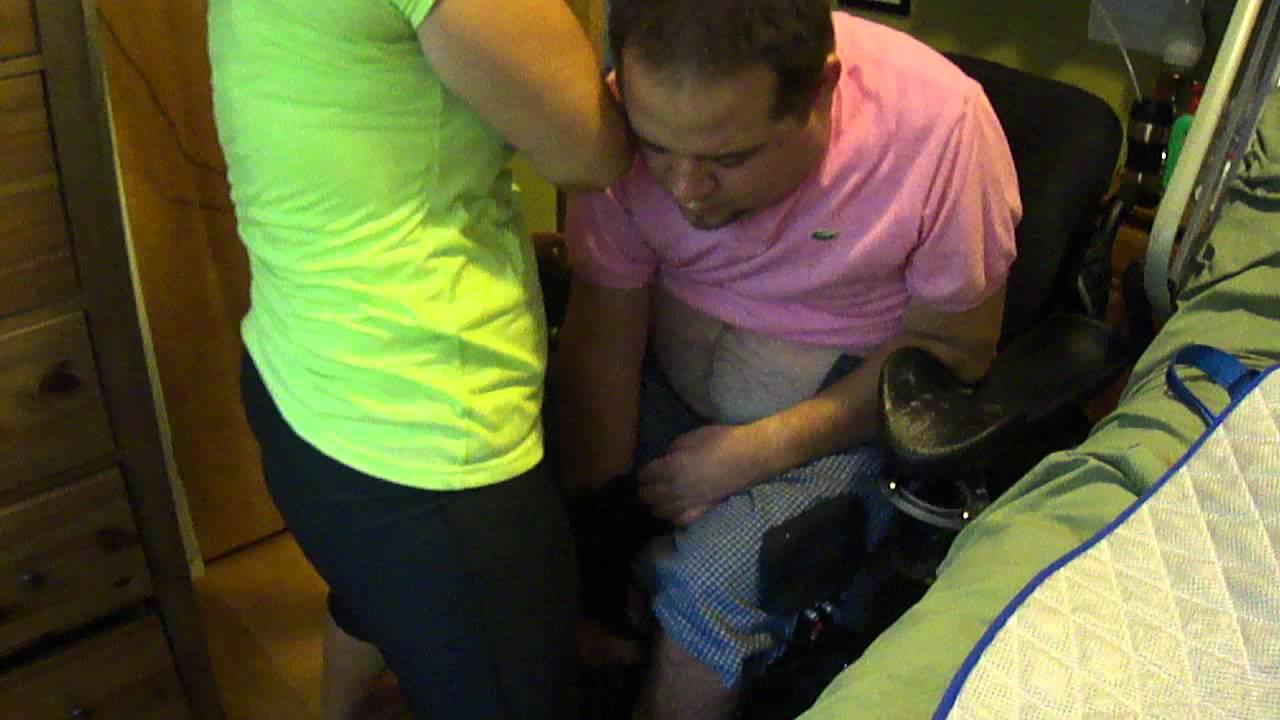 getting into chair