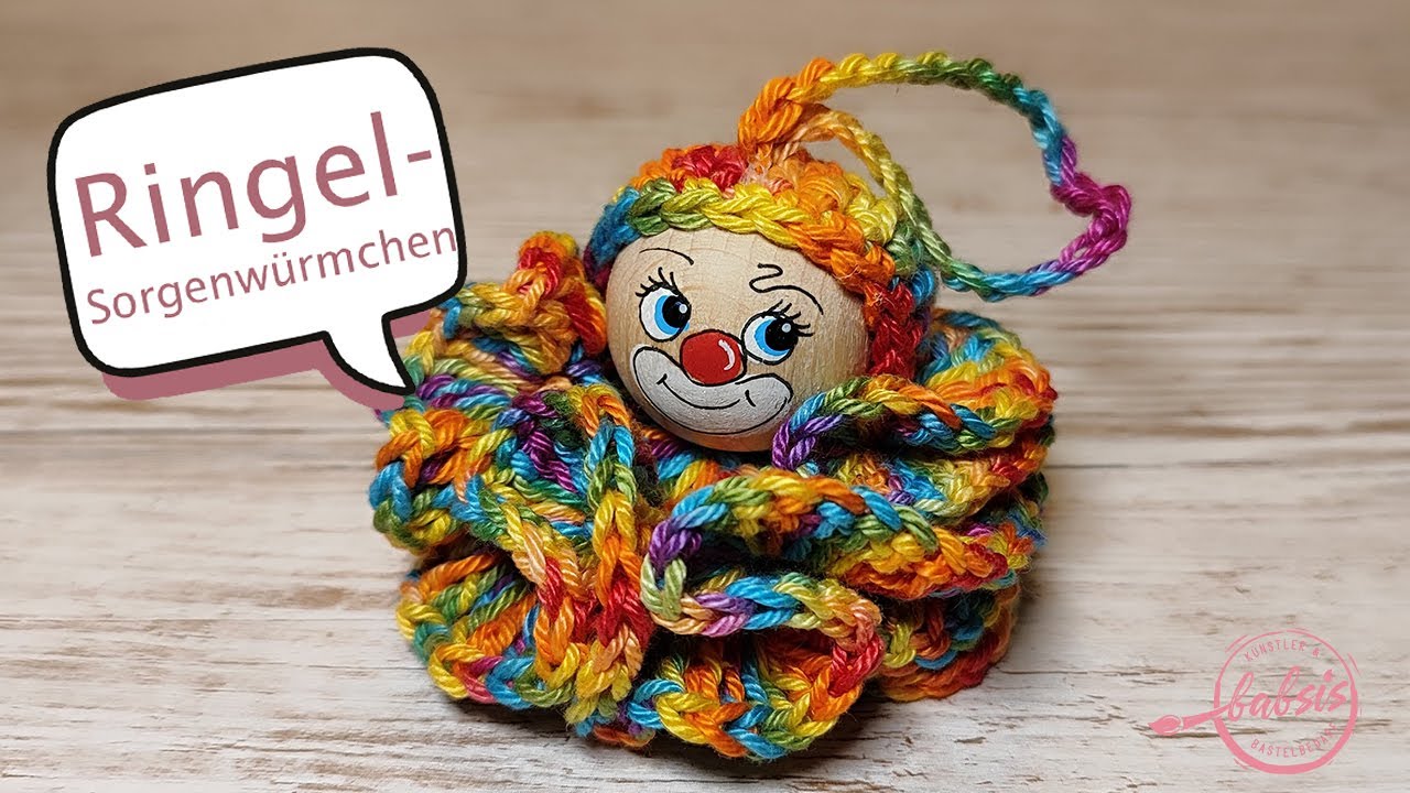 CLOWN-Ringel-Sorgenwürmchen Häkelanleitung