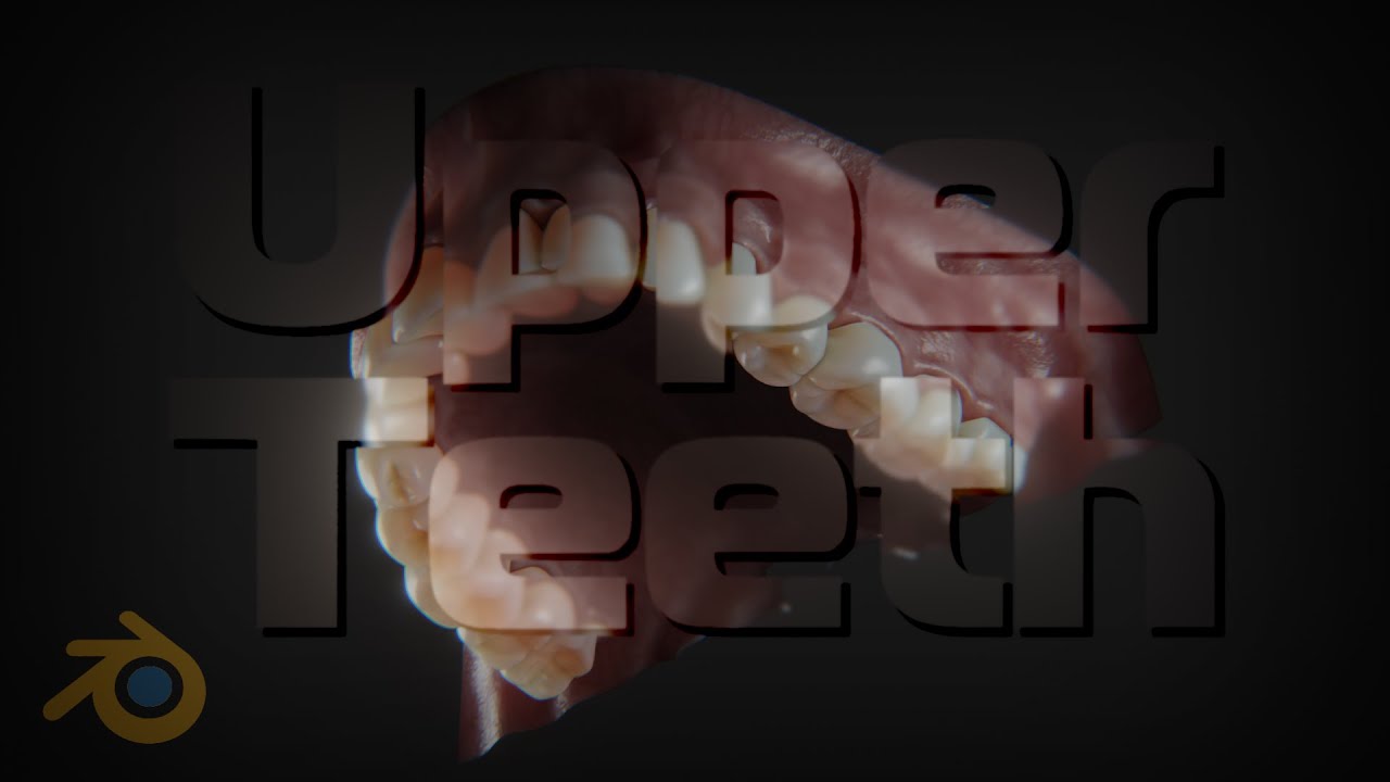 [Mouth modelling in blender] 2.Sculpting Upper Teeth