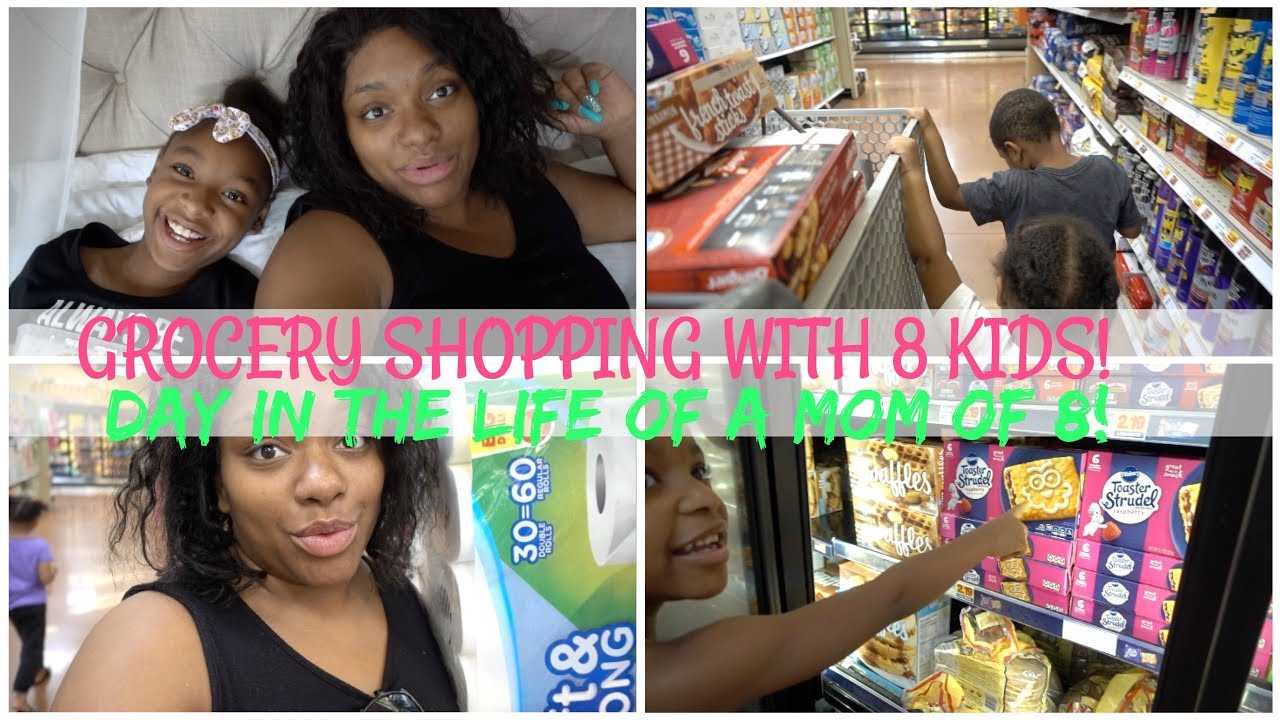 DAY IN THE LIFE OF A MOM OF 8!| GROCERY SHOPPING WITH 8 KIDS!