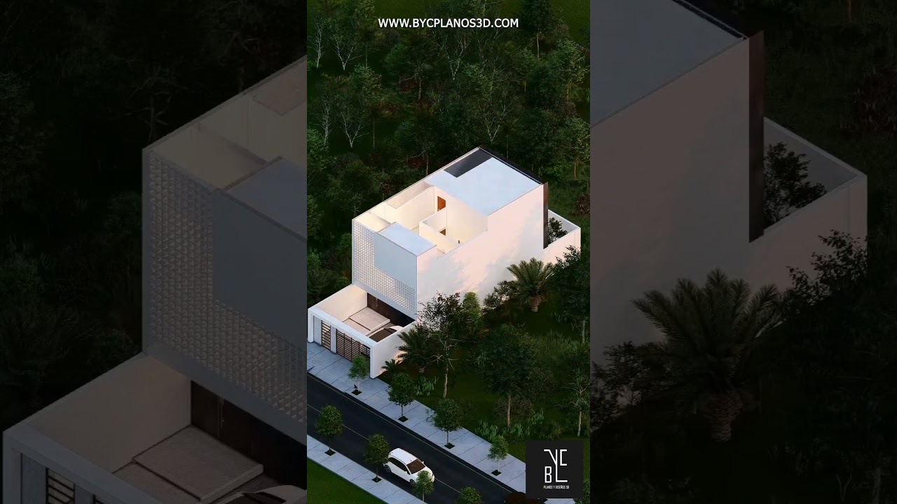 Casa 7x22m | Isom&eacute;trico #arquitectura #casa #design #construccion #home #architecture #lumion #byc