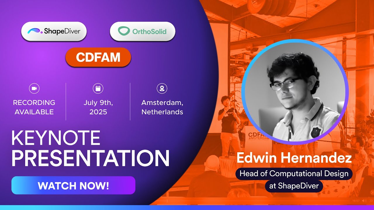 ShapeDiver & OrthoSolid Keynote at CDFAM Amsterdam 2025!