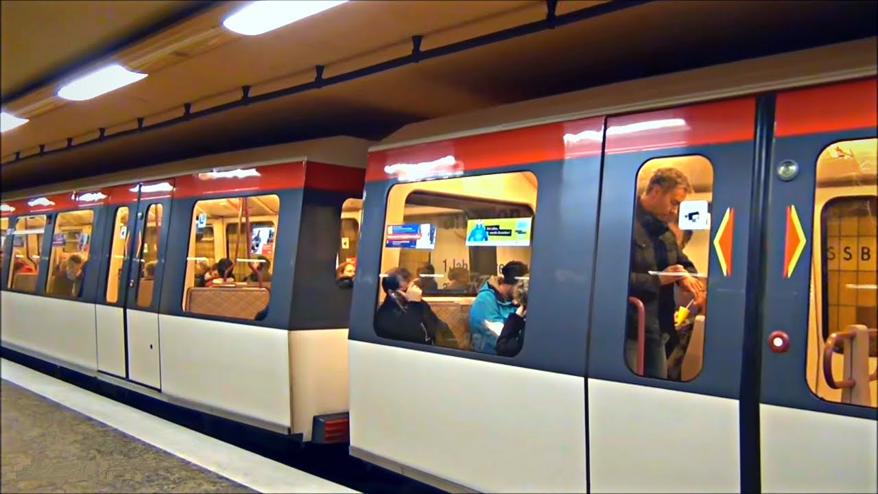 U-BAHN Гамбурга, линия U1 | Общественный транспорт в ГАМБУРГЕ Германии | 2013