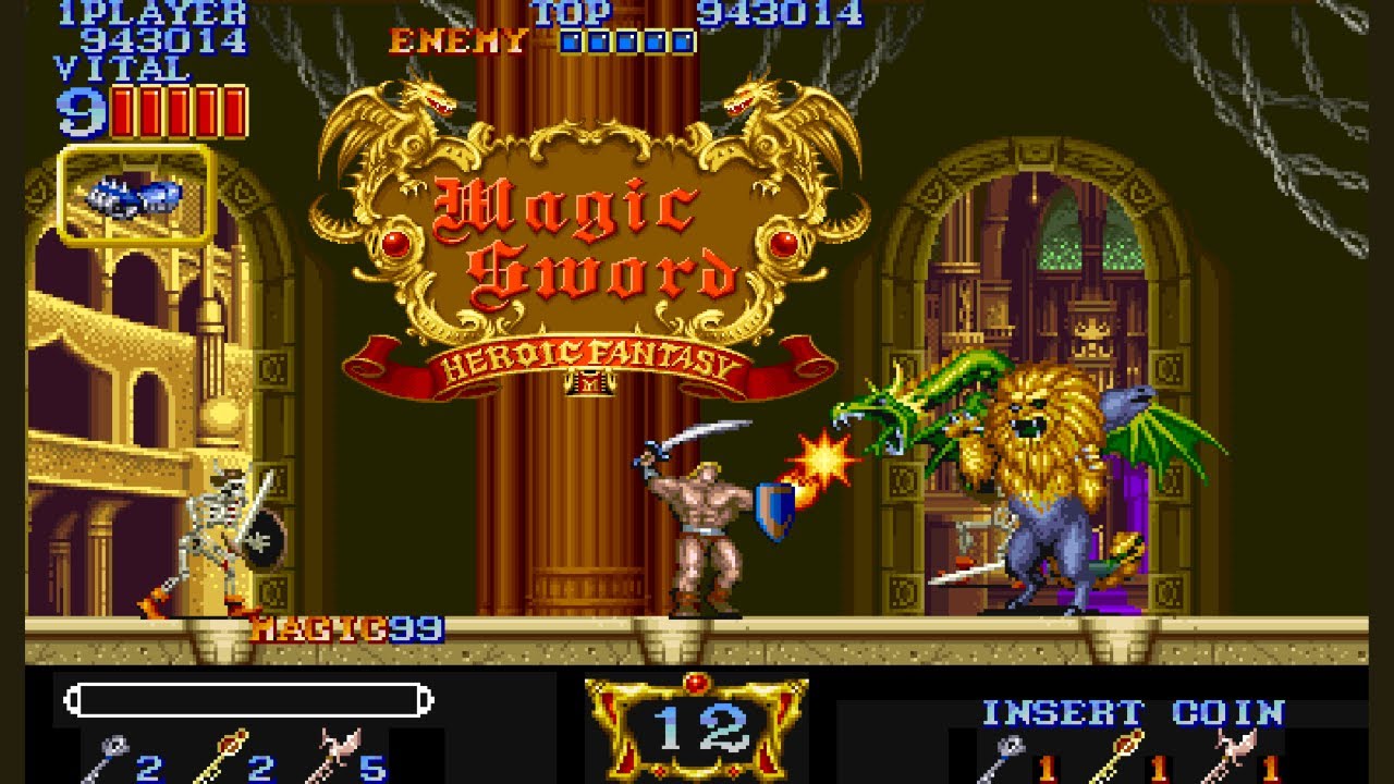 【開掛系列】街機遊戲 - Magic Sword 魔劍 純通關 (有用作弊cheat code) Capcom 1990