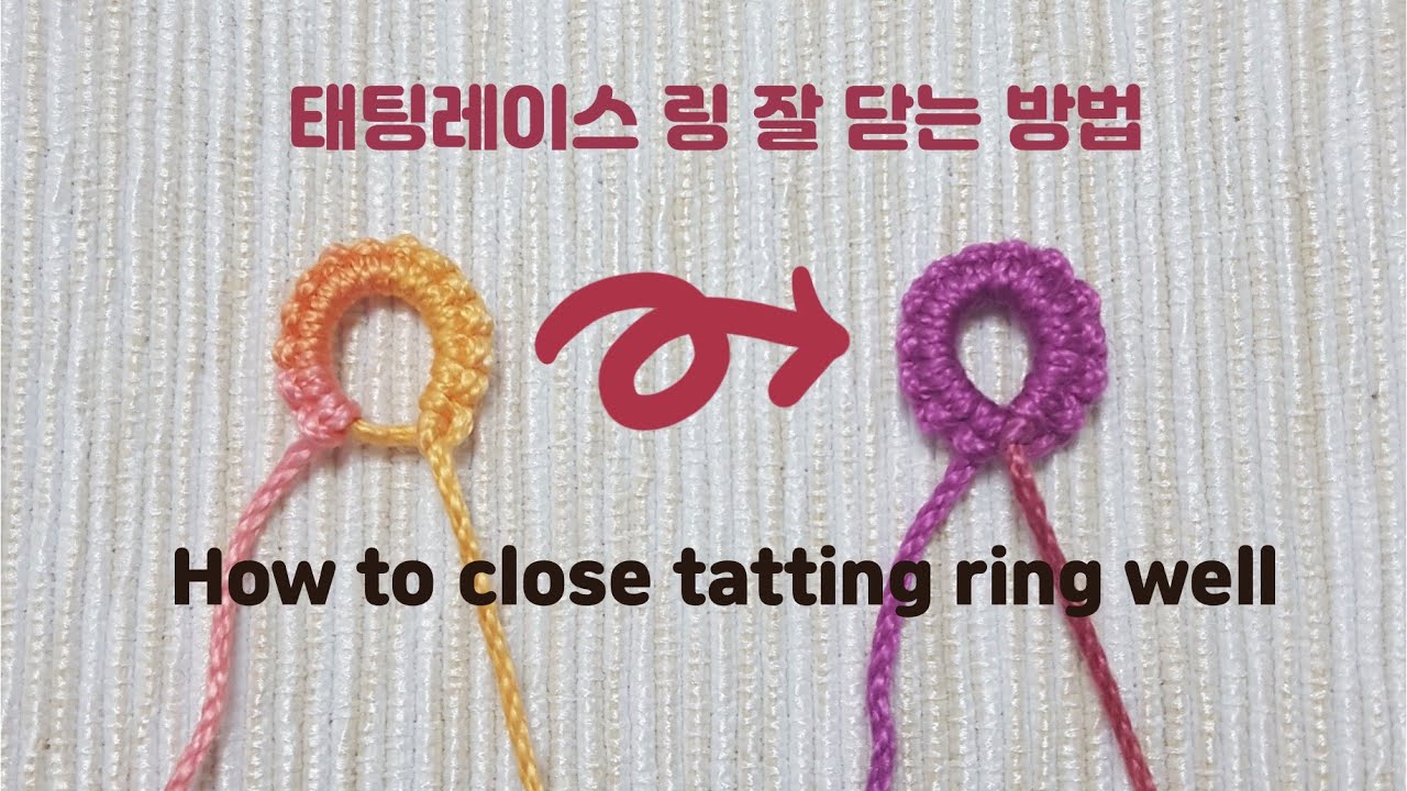 How to close tatting lace ring well.
